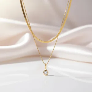 Classic 1.0 Ct Round Cut Diamond Option Necklace