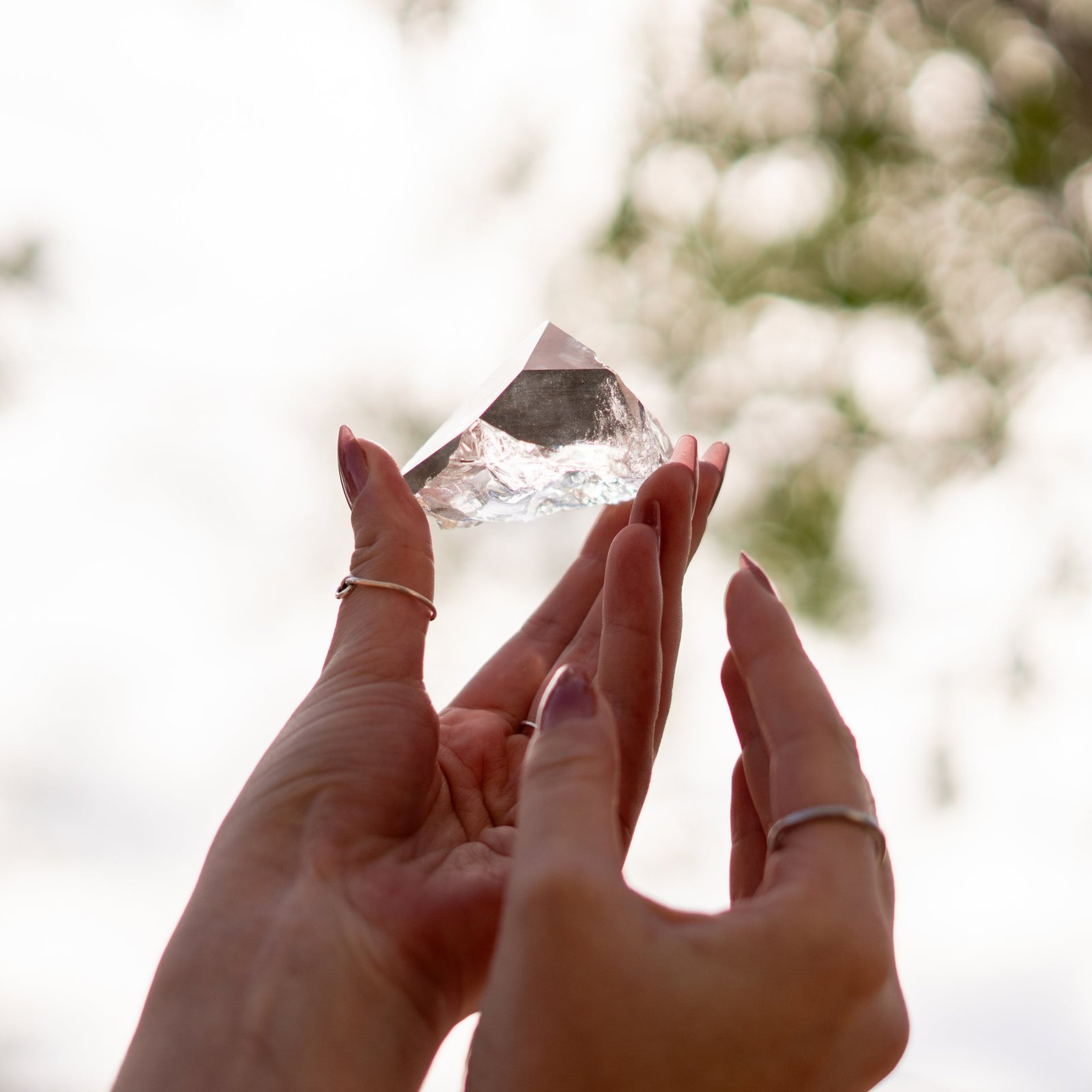 Clear Quartz Crystal Point with Rainbows from Ron Coleman Mine, Arkansas USA