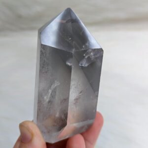 Clear Quartz Polished Point AA Grade from Brazil Amazing Phantoms