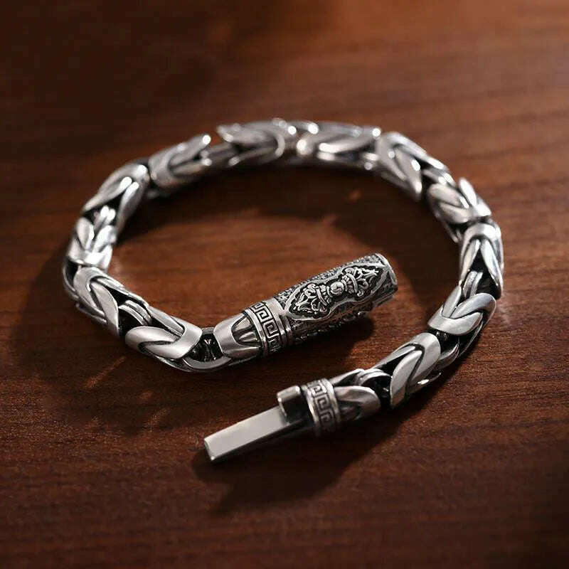 Copper Alloy Bracelet Woven Retro Cuff With Brushed Patina Finish — Antique Copper | KIMLUD