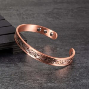 Copper Magnetic Bracelet Adjustable Vintage Viking — Copper | KIMLUD
