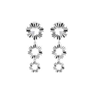 Cornflower Medal Pendant Earrings