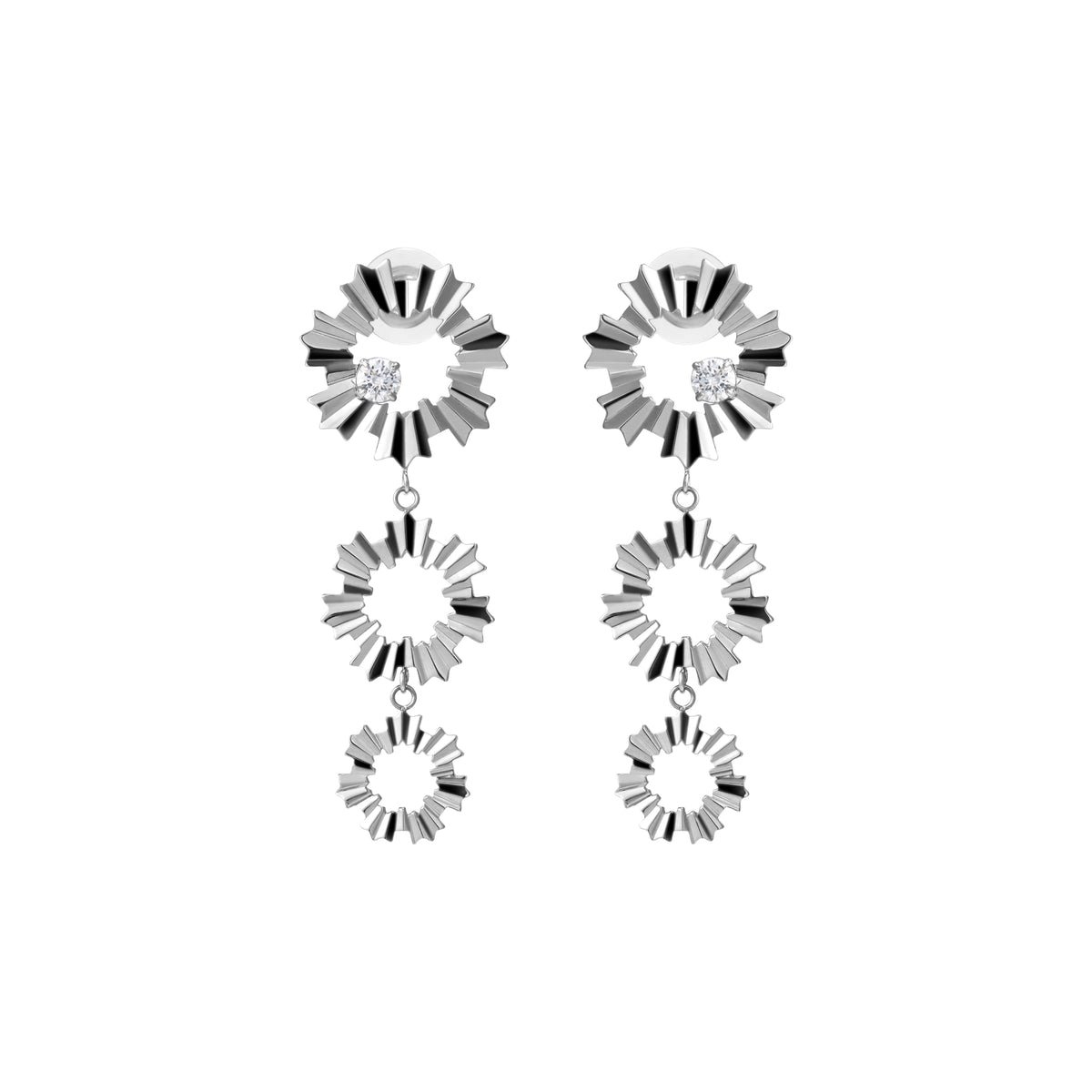 Cornflower Medal Pendant Earrings