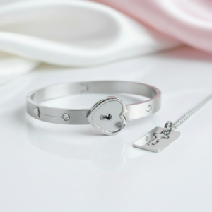 Couple's Matching Romantic Bracelet with Diamond Option