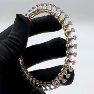 Crown Link Lab Grown Diamond Bangle Set