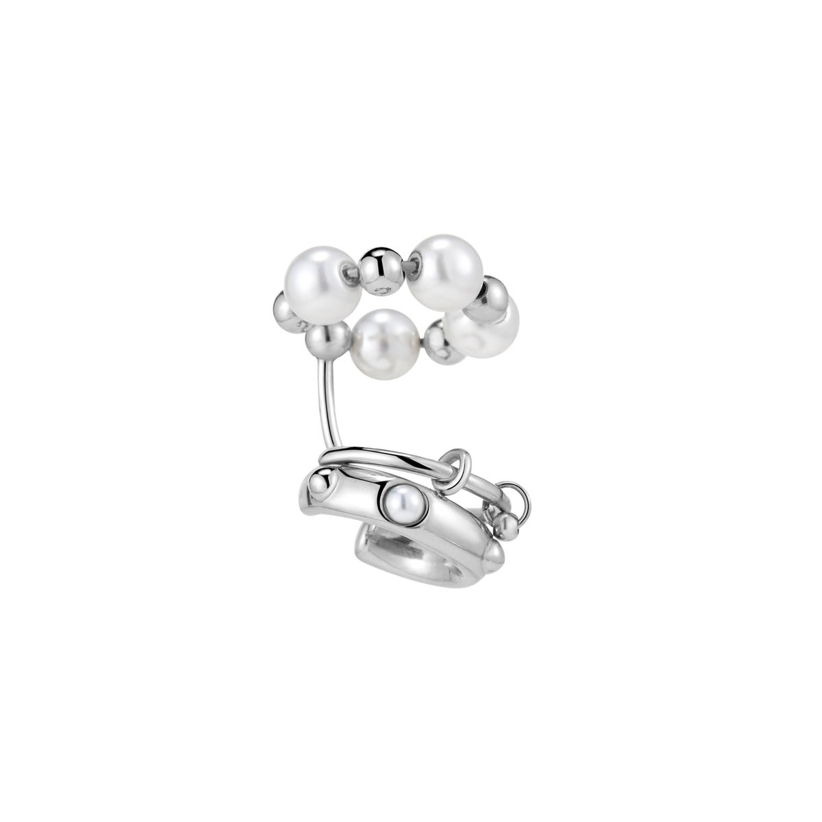 Crystal & Pearl Combination Ear Clip