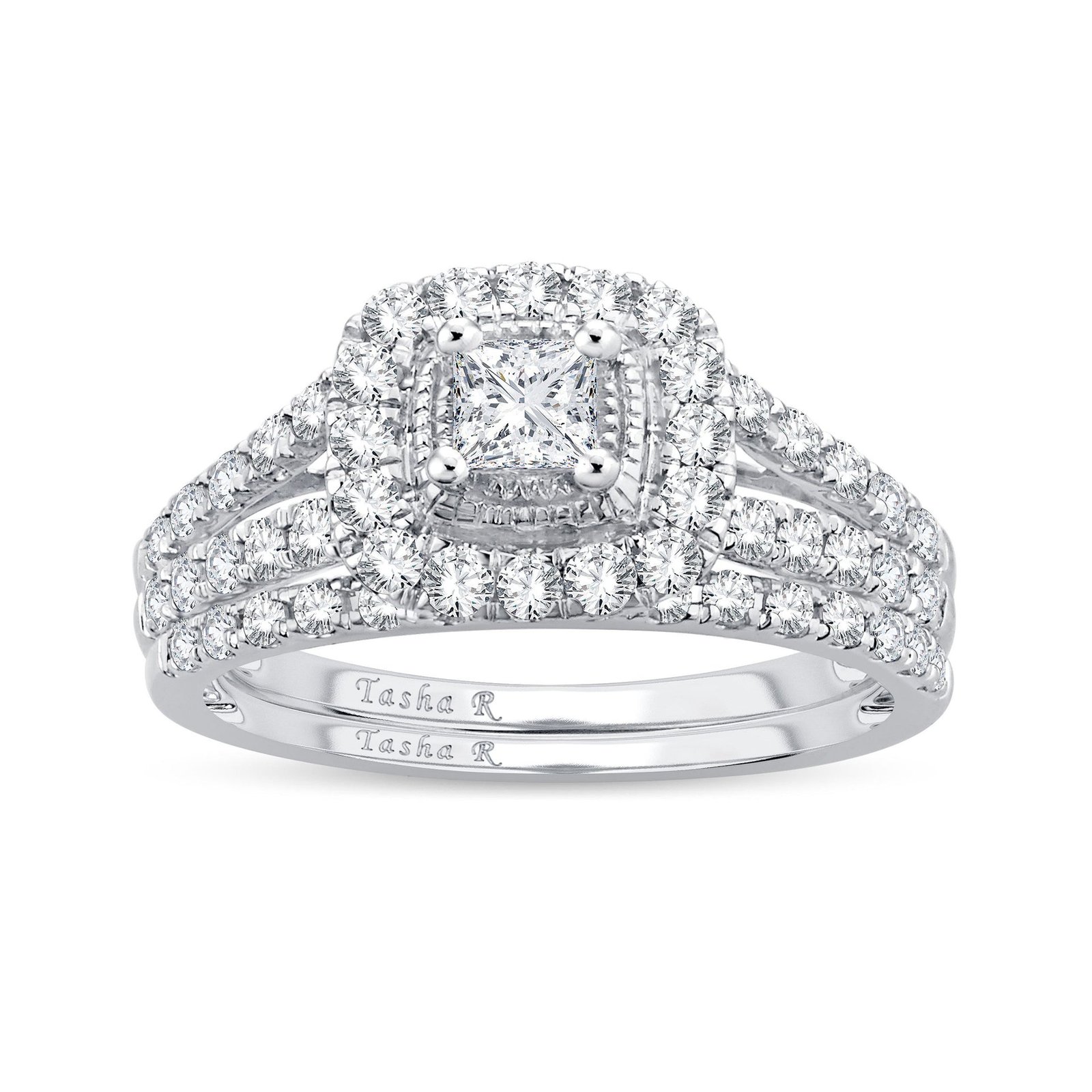 Cushion Cut Diamond Engagement Ring with Halo – 1.00 Carat in 14KT White Gold