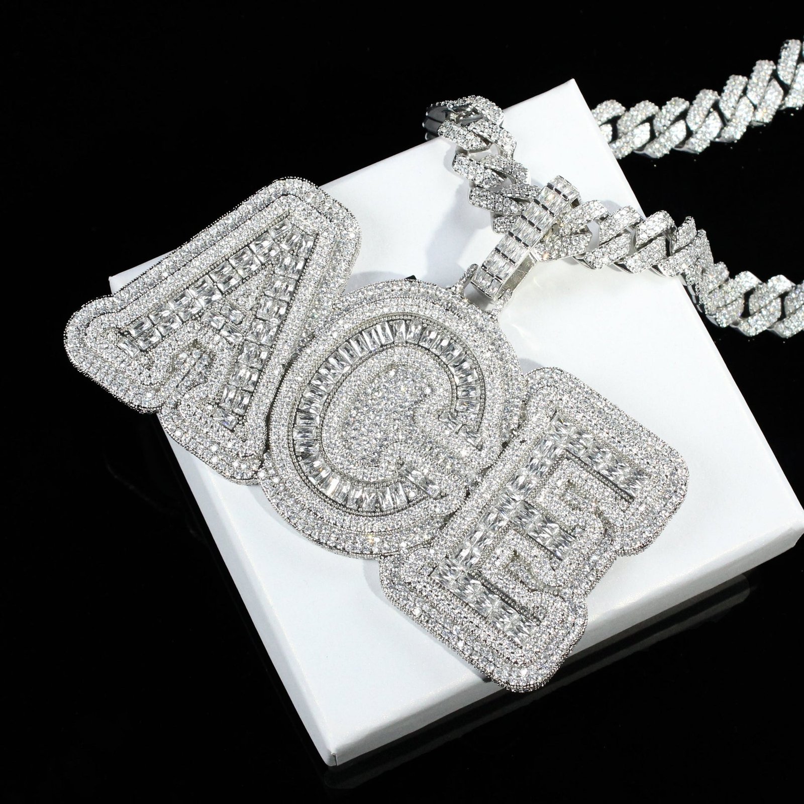 Custom Double Layer Bold Letters Pendant