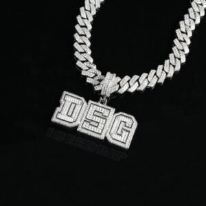 Custom Letters Baguette Necklace
