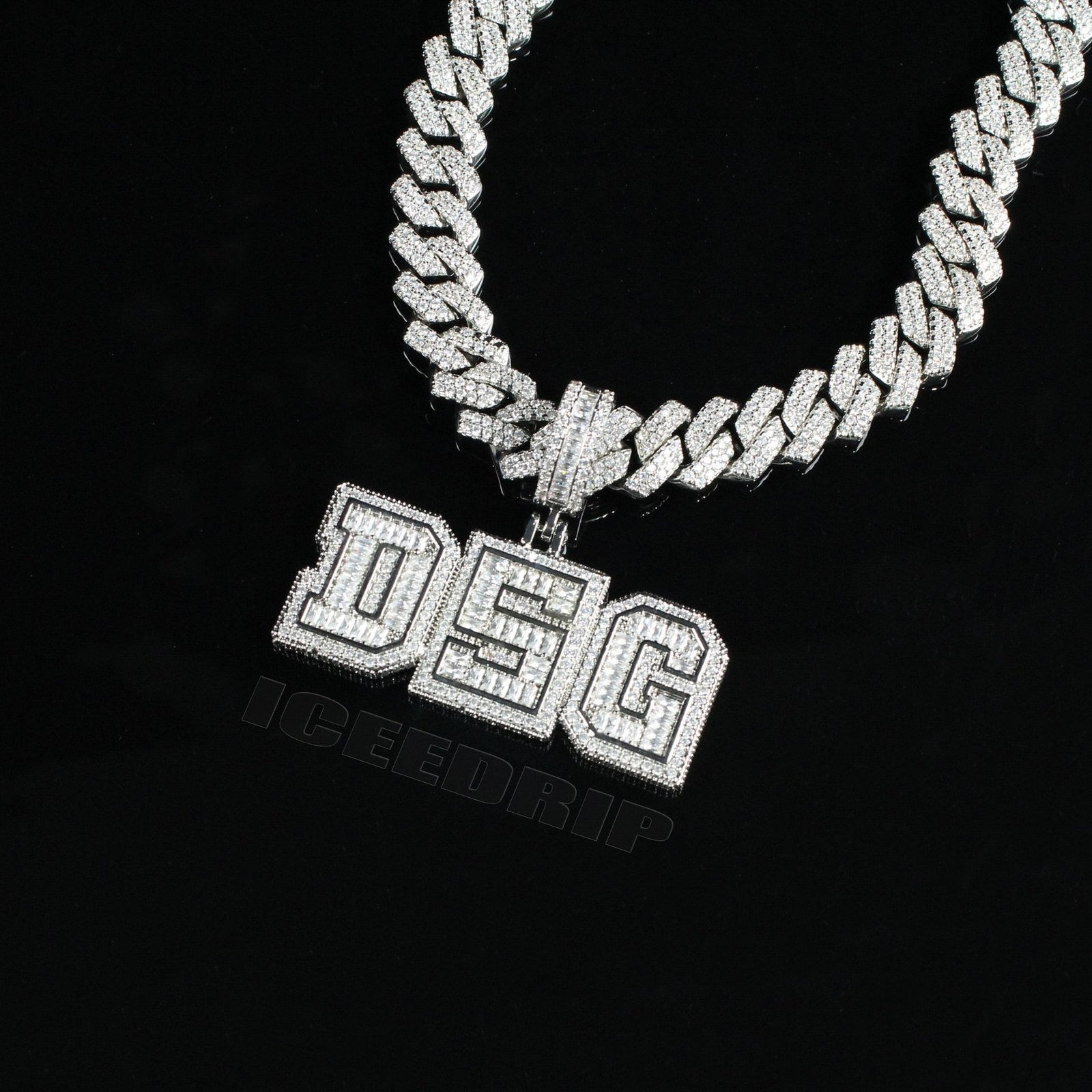Custom Letters Baguette Necklace