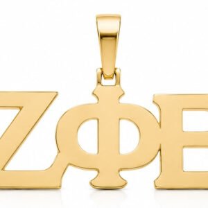 D9 ΖΦΒ Pendant in Yellow/White Gold (Zeta Phi Beta Sorority, Inc)