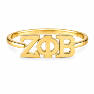 D9 ΖΦΒ Ring in Yellow/White Gold (Zeta Phi Beta Sorority, Inc)