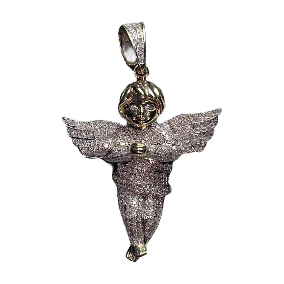 Diamond Angel Pendant – Available in Mini or Large Sizes in 10KT Gold