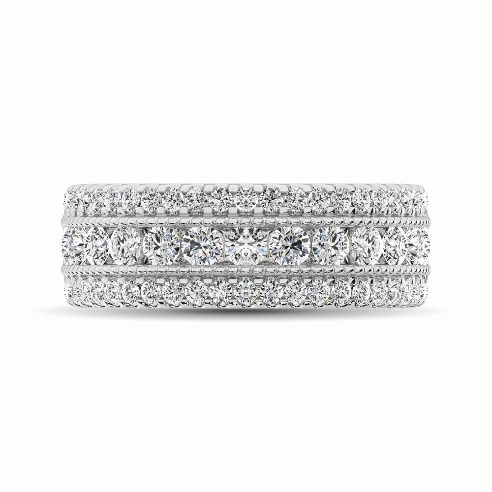Diamond Anniversary Band in 14K Gold – 1.35 Carats Round Cut