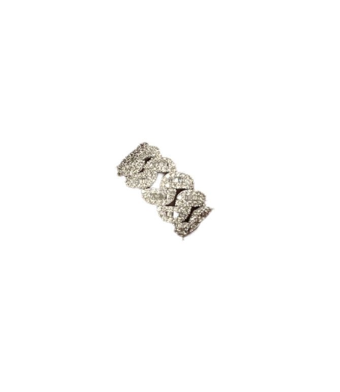 Diamond Cuban Link Ring in 14KT Yellow Gold – 1.00 Carats