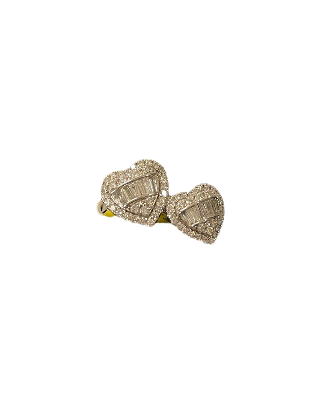 Diamond Double Heart Ring – Baguette Cut 0.72 Carat in 14KT Gold