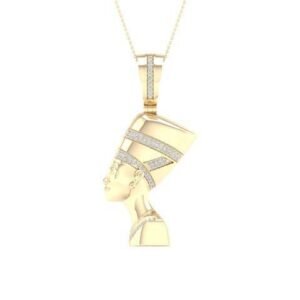 Diamond Nefertiti Pendant - 0.25 Carats in 10KT Yellow Gold