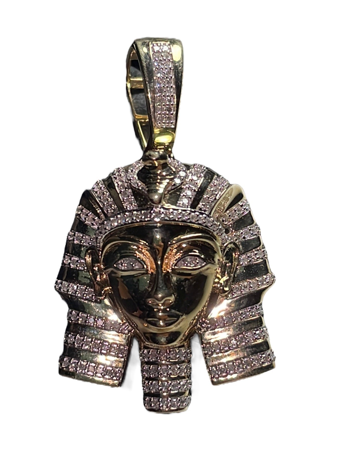 Diamond Pharaoh Tut Pendant – 0.50 Carats in 10KT Yellow Gold