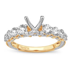 Diamond Semi Mount Engagement Ring - 1.53 Carats in 14KT Yellow Gold