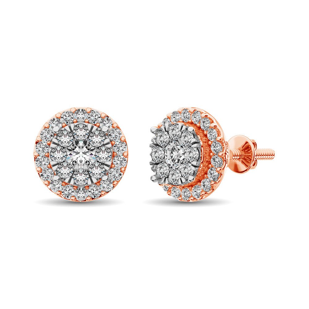 Diamond Stud Earrings – 0.75 Carats in 14KT Gold, Try at Home