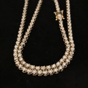 Diamond Tennis Necklace in 14KT Yellow Gold - 1.47 Carats