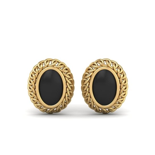 Dilruba Stud Gold Earrings