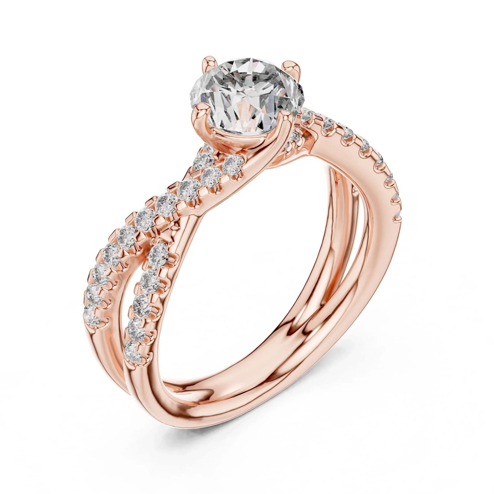 Elowen Twist Lab Grown Solitaire Diamond Ring