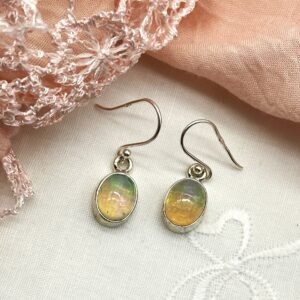 Ethiopian Opal Sterling Silver Gemstone Earrings