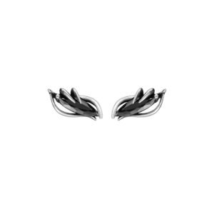 Fox Black Stud Earring