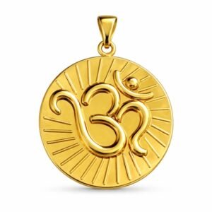 Golden Om Harmony Coin Pendant