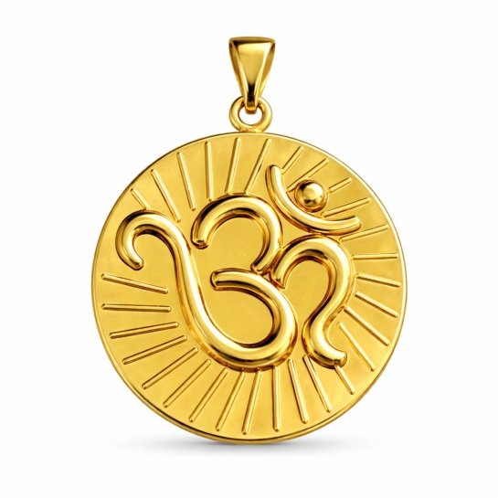 Golden Om Harmony Coin Pendant