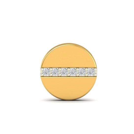 Golden Stripe Diamond Earrings For Men’s