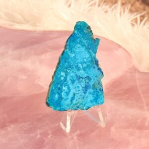 Gorgeous Blue Chrysocolla with Shattuckite Polished Slice, Locale Mexico