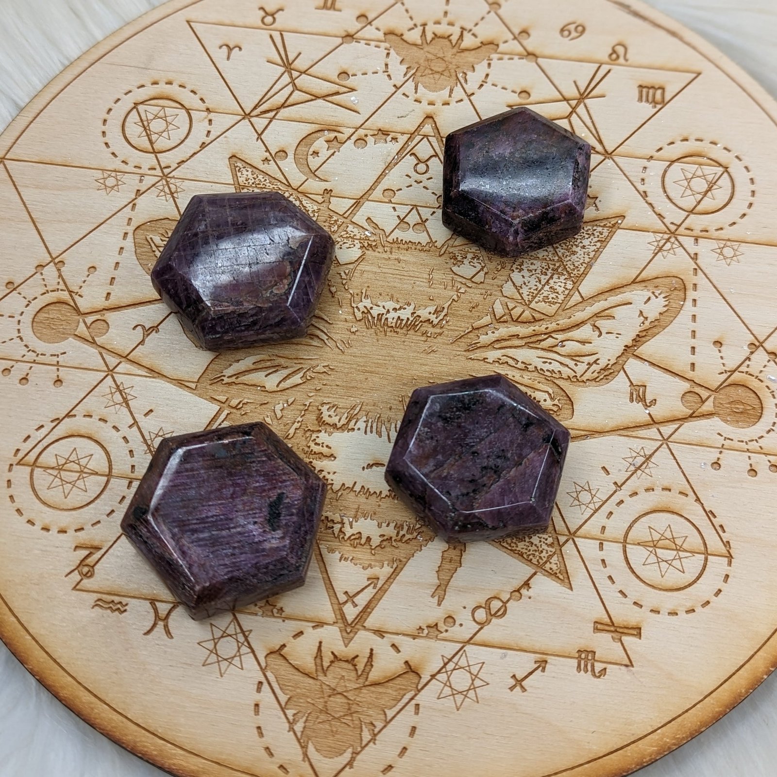Gorgeous Ruby Crystal Polished Hexagon