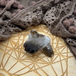Grade A Gemmy Black Smoky Quartz Crystal Cluster from Brazil