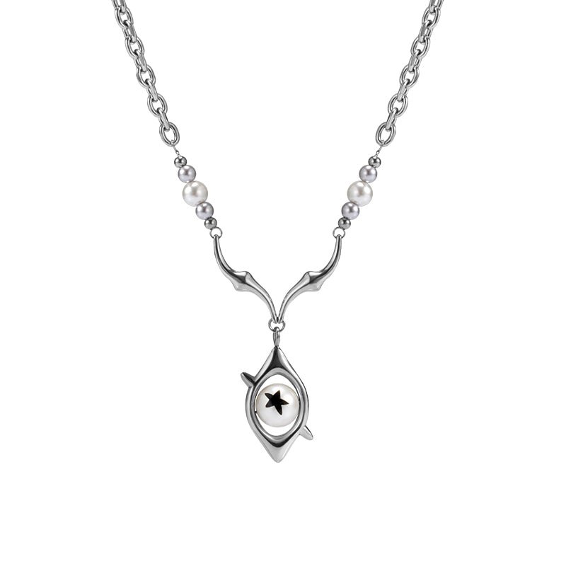 Gradient Eye Pearl Necklace