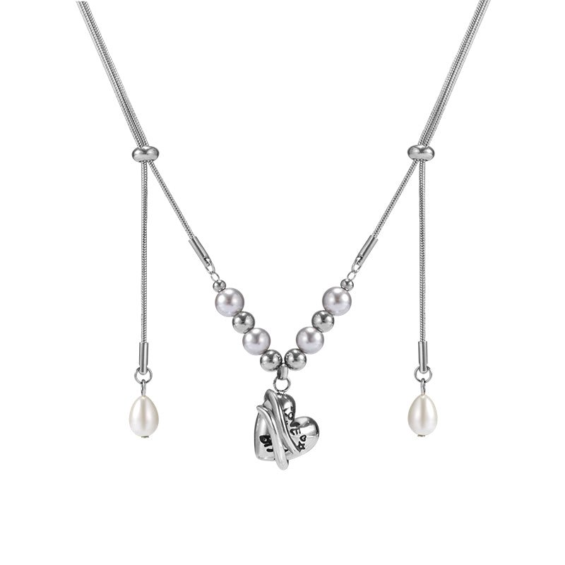 Graffiti Heart Pull-Out Necklace