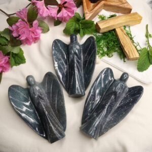 Grape Agate Standing Angel Carving