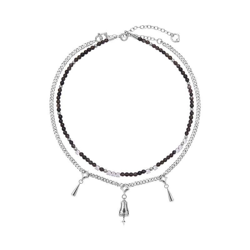 Guardian Bell Double-Layer Pendant Necklace