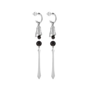 Guardian Bell Long Stud Earrings