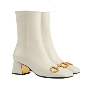 Gucci Mid-Heel Ankle Boot with Horsebit | Luxurious Footwear