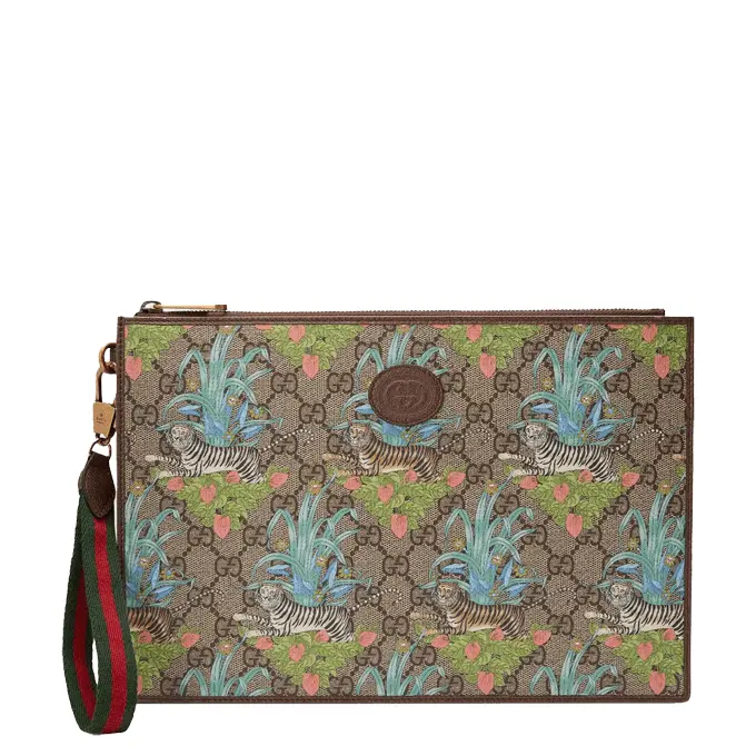 Gucci Tiger Print GG Pouch | Elegant Wallet