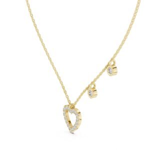 Heart Shaped Lab Grown Diamond Pendant Necklace