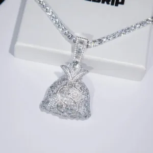 Iced Money Bag Necklace