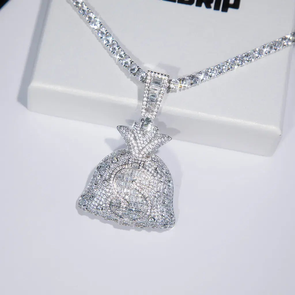 Iced Money Bag Necklace