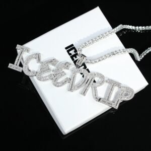 Iced Out Baguette Custom Letter Necklace