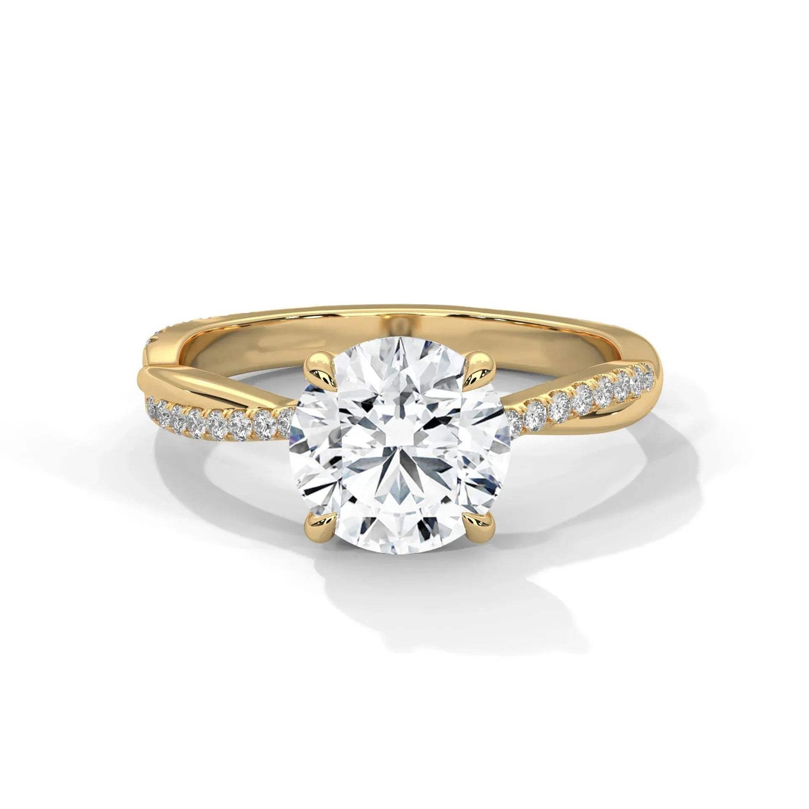 Infinity Twist Solitaire Lab Grown Diamond Ring