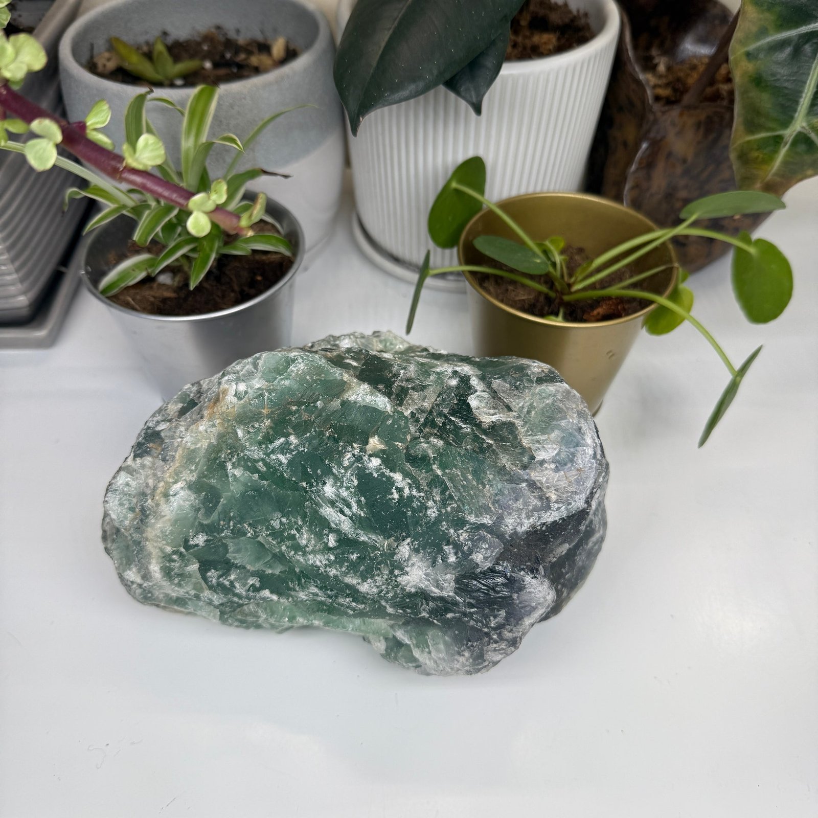 Jumbo Green Fluorite Natural Display Specimen from Mexico