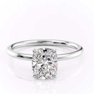 Ladies Cushion Shape Diamond Engagement ring solitaire