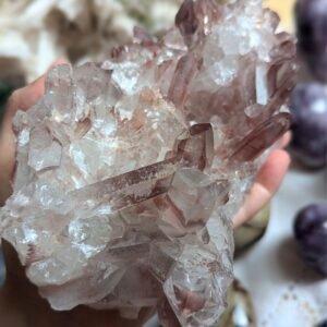 Large Luxury, Rare High Quality Authentic Red Lithium Quartz Cluster from Brazil~ 1.3 KG